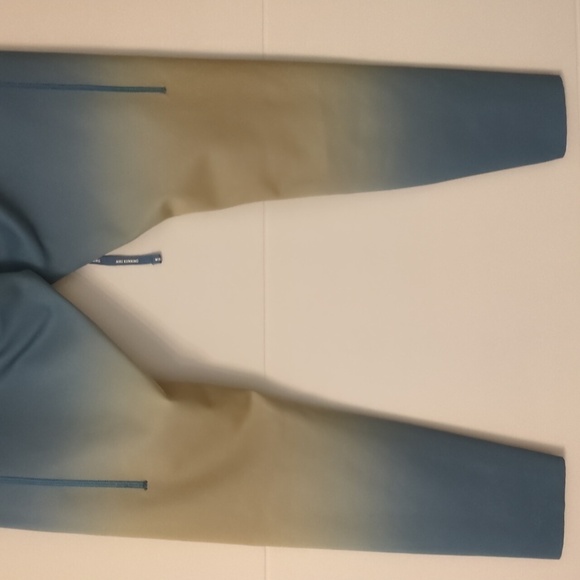 Nike Reversible Baby Blue Buter Yellow Leggings Athleasure Running Athletic Sz L - Picture 5 of 14